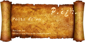Peltz Éva névjegykártya